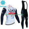 Homme Tenue Cycliste Manches Longues et Collant à Bretelles Hiver Thermal Fleece Uae Emirates 2023